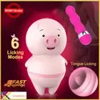 6 Speed Tongue Licking Vibrator Vibrating Clitoris Stimulator Massager Sex Toys