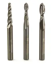 Whiteside 703 3 Piece Ball Nose CNC Router Bit Set - Solid Carbide 1/4" Shanks