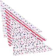 3PCS Dog Bandanas Adjustable Triangle Bibs with Star Pattern for Pet Celebrations Versatile Soft Scarf for Birthday and Everyday Wear Flag Pet Outfit