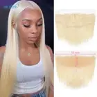 Hair 613 Blonde Color Straight 13X4 Transparent Lace Frontal Brazilian Hair 100%
