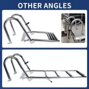 4 Step Boat Folding Ladder Stainless Steel Pontoon Yacht Telescoping Heavy Duty