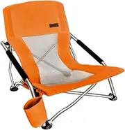 Nice C Low Beach Camping Folding Chair, Ultralight Backpacking Chair with Cup Holder & Carry Bag Compact & Heavy Duty Outdoor, Camping, BBQ, Beach, Travel, Picnic, Festival
