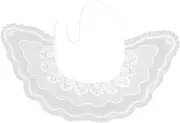 [BESTYASH] Lace Trim Capelet Shawl Princess Cape Faux Fur Cape Winter Shawl Wrap Accessory