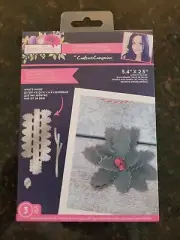Crafters Companion Sharon Callis Arts n Flowers die paper Large Holly Sprig