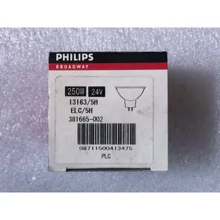 PHILIPS 飛利浦 13163 24V 250W 5H  ELC 特殊儀器杯燈 鹵素杯燈-L01