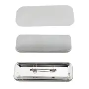 100 pcs/Pack Rectangular 25*70mm Pin Back Button Parts for Badge Machine