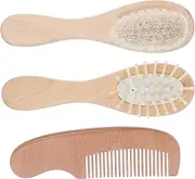 SUPVOX Newborn Baby Hairbrush Comb Set Scalp Brush for Bath Gentle Hair Washing Brush Material