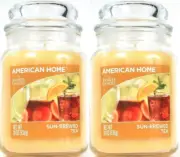 2 American Home By Yankee Candle 19 Oz Sun Brewed Tea 1 Wick Glass Jar Candle