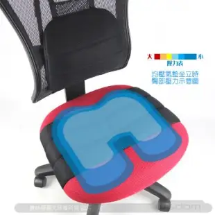 DR. AIR 人體工學氣墊腰靠椅墊透氣辦公網椅-黑