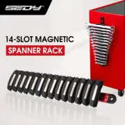SEDY Magnetic Spanner Rack 14 Slots Spanner Organizer Holder Portable Adjustable