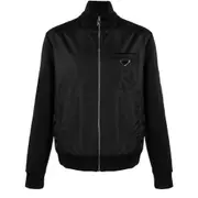 [Prada] Prada Re-Nylon Zip-up Sweatshirt M BLACK