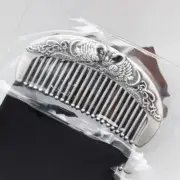 Pure 999 Fine Silver Pure Silver Hair Comb Phoenix Handle Hair Care 3.8inch/59g