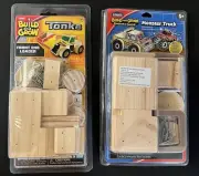 Build And Grow Monster Truck + Tonka Front End Loader Wooden Truck Kit Sealed