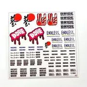 Decal red sponsor for hot wheels 1:64 universal JDM japan recaro dope