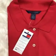 NWT Tommy Hilfiger Stretch soft cotton Blend Red Golf Active Polo M