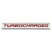 3D Metal Red Chrome TURBOCHARGED Emblem Supercharged Turbo Logo Car SUV Badge (for: Honda Civic)