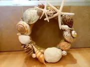 Beach Decor Handmade Seashell Wreath - Shell Wreath - Coastal Home Decor - Shell