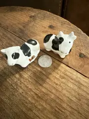 Cow Salt & Pepper Shakers Black & White NWT