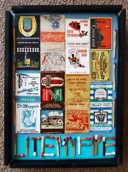 Jeff Brown artwork vintage matchbooks box covers folk art collage