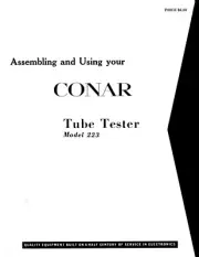 COMPLETE Manual for CONAR 223 Tube Tester: Assembly, Data Charts, Schematic, Use