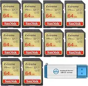 Everything But Stromboli SanDisk 64GB Extreme SD Card (10 Pack) SDXC Memory Cards Compatible Browning Defender Pro Series Trail Cameras (SDSDXV2-064G-GNCIN) Bundle with (1) 3.0 Micro & SD Card Reader