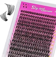 Lash Clusters Wispy 280PCS Eyelash Clusters 50D Lashes Clusters 9-16mm Cluster Eyelash Extensions Individual Lashes Soft Eyelashes Clusters with Thin Band False Eyelashes at Home(50D,D-Mix9-16mm)