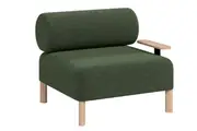 DD Cailloux Fabric Upholstered Single Seater Breakout Sofa with Side Table