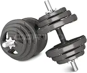 Cortex 40kg Dumbbell Cast Iron Tri-Grip Weight Set (Standard) with Dumbbells Weight Training Gym Strength