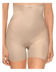 [Miraclesuit Shapewear] Tummy Tuck Firm Control Ultra High Waist Shapewear Shorts in Warm Beige