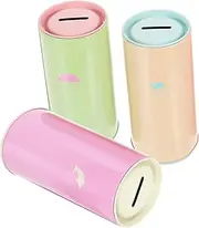 Kisangel 3Pcs Tinplate Box Multipurpose Saving Pot for Adults Fun Coin Container Desk Decor Organize Coins Easily