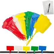 Cable marker Tags, 6 Inch Nylon Cable Tie with Tags, Self Locking Zip Tie wit...