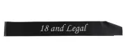 18th Birthday Sash - 18 And Legal - Black/White Monotype Font