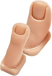 EXQUIMEUBLE Nail Art Practice Toes Set 2pcs Silicone Fake Feet for Nail Art Realistic Mannequin Hand for Skill Enhancement
