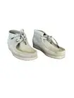 NWT Clarks Originals Women's Cream Leather Lace up Ankle Wallabee Boot Size 7M