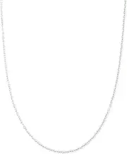 [sejin jewelry] 2MM Stainless steel chain necklace, Thin cable chain necklace for women men, Silver chains for necklace alone or pendant addition, 16-30 inch Available.