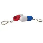 2pcPill Case Keychain Pill Boxes Capsule Shape Waterproof Pill Holder Pill Box