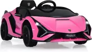 HONEY JOY Ride on Car, Lamborghini Licensed 12V Battery Powered Sports Car wi...