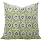 Floral Hand Block Print Viscous Linen 22X22 Throw Cushion Cover, Indoor Farmh...