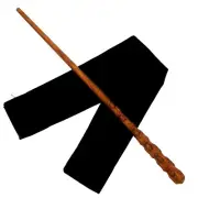 14" Hand Carved Albus Potter Mahogany Wood Magic Wand Wizard Wicca w/ Free Bag