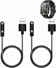 WUNIAK Charging Cable for Nihemin P66 Smartwatches for Men Women,Magnetic USB Charging Cable Replacement Charger Compatible,2 Pack.