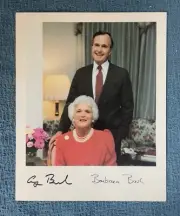 George H.W. and Barbara Bush, Aug. 1990 "Official White House Portrait"