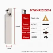 MTWNR2020K16 CNC Lathe Tool Turning Tool Holder White Nickel Coated for TNMG1604