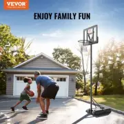 Adjustable Height Basketball Hoop Portable 44 Inch Backboard System for Kids