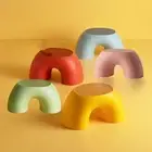(Pink)Children Stool Plastic Kids Stool Skid Resistant Footstool GE