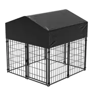 Dog Playpen House Heavy Duty Large Outdoor Dog Kennel Anti-rust Metal Pet Crate