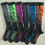 6 Pair Womens Mens Compression Socks 20-30mmHg Knee High Nurse Medical Stockings