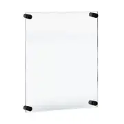 Azar Displays Floating Acrylic Wall Frame with Black Stand Off Caps: 18" x...