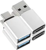 4pcs USB Type-c to USB Adapter OTG Converter 3.0 Speed Aluminum Alloy Easy to Use