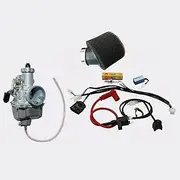 TDRWiring Harness Kit Carburetor Air Filter CDI Coil Kill Switch Spark Plug Loom Mikuni 26mm 38mm Pit Dirt Bike ATV 50cc 70cc 110cc 125cc 140cc