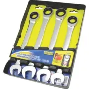 Auzgrip Ratcheting Wrench Set Metric 4Piece Spanner Made in Taiwan 21 22 24 25